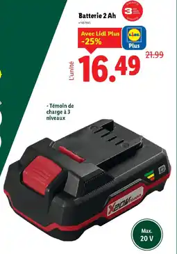 Lidl Batterie 2 ah offre
