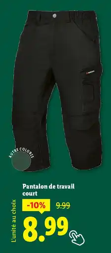 Lidl Pantalon de travail court offre