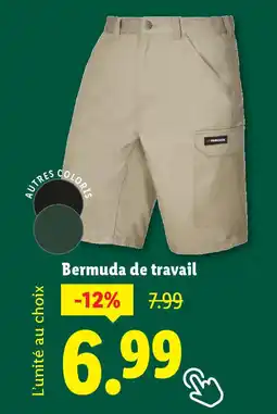 Lidl Bermuda de travail offre