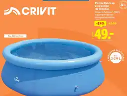 Lidl CRIVIT Piscine Quick up avec pompe de filtration offre