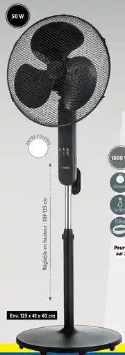 Lidl Silvercrest Ventilateur sur pied offre