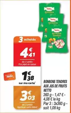 Netto Netto - bonbons tendres aux jus de fruits offre