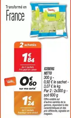 Netto Netto - iceberg offre