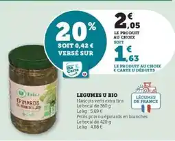 Hyper U Légumes U Bio offre