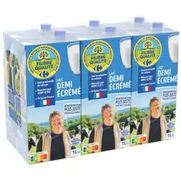 Carrefour Market FILIÈRE QUALITÉ CARREFOUR Lait demi-écrémé offre