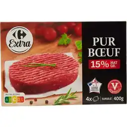 Carrefour CARREFOUR EXTRA Steak haché surgelée offre