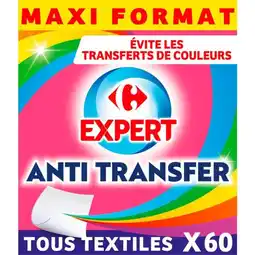 Carrefour CARREFOUR EXPERT Lingettes anti-transfert de couleurs Maxi format offre