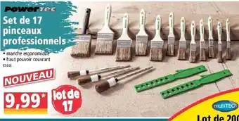Norma Set de 17 piceaux professionnels offre