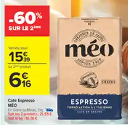 Carrefour MEO Café Espresso offre