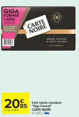 Carrefour CARTE NOIRE Café moulu classique offre