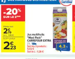 Carrefour CARREFOUR EXTRA Jus multifruits Maxi Pack offre