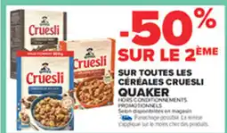 Carrefour QUAKER Sur toutes les céréales cruesli offre
