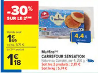 Carrefour CARREFOUR SENSATION Muffins offre
