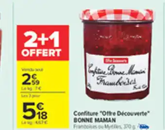 Carrefour BONNE MAMAN Confiture Offre Découverte offre