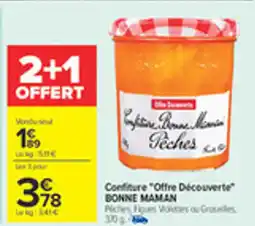 Carrefour BONNE MAMAN Confiture Offre Découverte offre