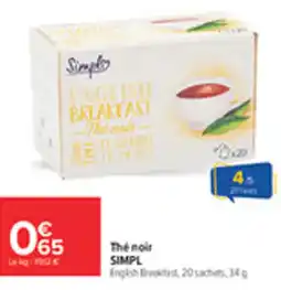 Carrefour SIMPL Thé noir offre