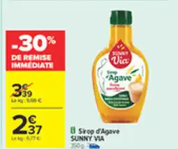 Carrefour SUNNY VIA Sirop d'Agave offre