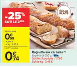 Carrefour Baguette aux céréales offre