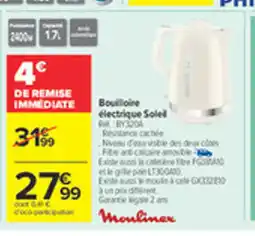 Carrefour MOULINEX Bouilloire electrique offre