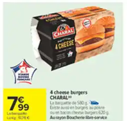 Carrefour CHARAL 4 cheese burgers offre