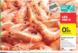 Carrefour Crevette rose cuite offre