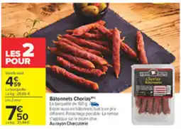 Carrefour Batonnets Chorizo offre