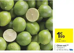 Carrefour Citron vert offre
