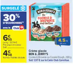 Carrefour BEN & JERRY'S Crème glacée offre