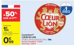 Carrefour CŒUR DE LION Camembert offre