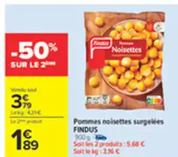 Carrefour FINDUS Pommes noisettes surgelées offre