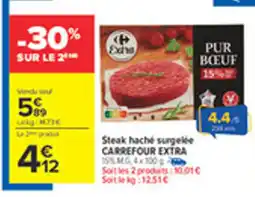 Carrefour CARREFOUR EXTRA Steak haché surgelée offre