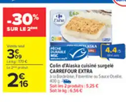 Carrefour CARREFOUR EXTRA Colin d'Alaska cuisiné surgelé offre