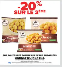 Carrefour CARREFOUR EXTRA Sur toutes les pommes de terre surgelées offre