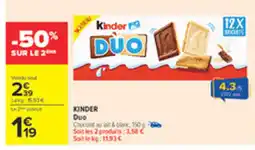 Carrefour KINDER Duo offre