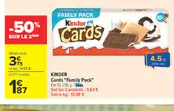 Carrefour KINDER Cards Family Pack offre