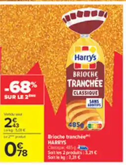 Carrefour HARRYS Brioche tranchée offre