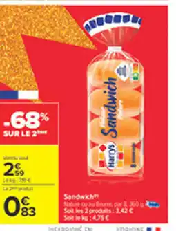 Carrefour Sandwich offre