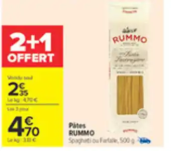 Carrefour RUMMO Pátes offre