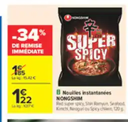 Carrefour NONGSHIM Nouilles instantanées offre