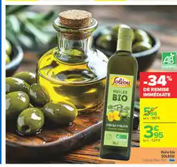 Carrefour SOLEOU Huile bio offre