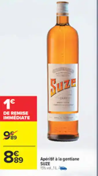 Carrefour SUZE Apéritif à la gentiane offre