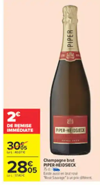 Carrefour PIPER-HEIDSIECK Champagne brut offre