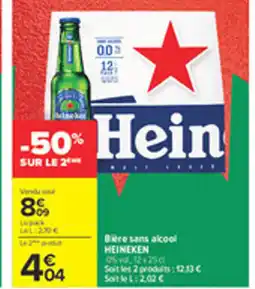 Carrefour HEINEKEN Biere sans alcool offre