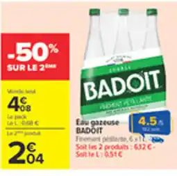 Carrefour BADOIT Eau gazeuse offre
