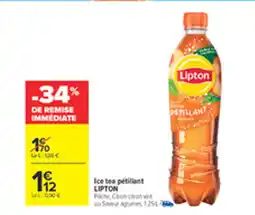 Carrefour LIPTON Ice tea pétillant offre
