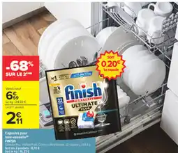 Carrefour FINISH Capsules pour lave-vaisselle offre