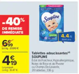 Carrefour SOUPLINE Tablettes adoucissantes offre