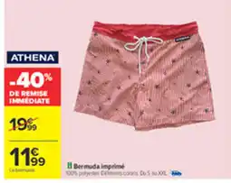 Carrefour ATHENA Bermuda imprimé offre