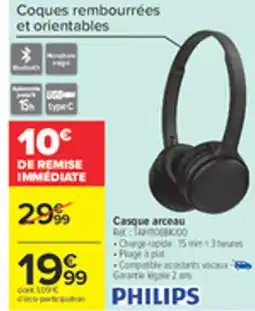 Carrefour PHILIPS Casque arceau offre