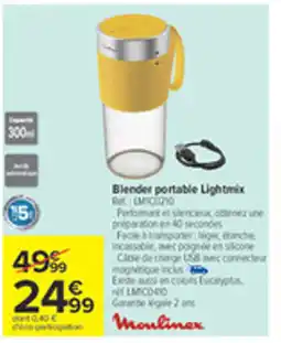 Carrefour MOULINEX Blender portable Lightmix offre